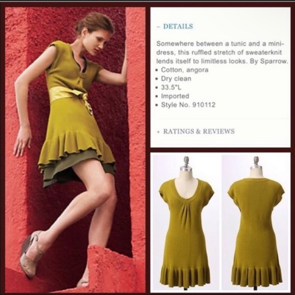 Sparrow Sweater Dress. Good, pre-loved condition (some piling around hem).